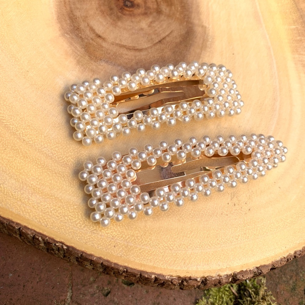 Pearl hair clip trendy barrette - Picture 4 of 8